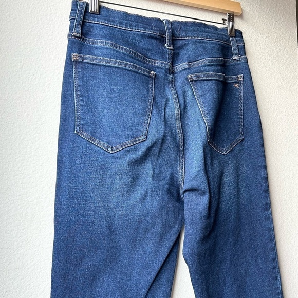 Madewell Flare Jeans Pant High Rise Demi-Boot Dark Stretch Blue Denim 29T - Picture 9 of 16